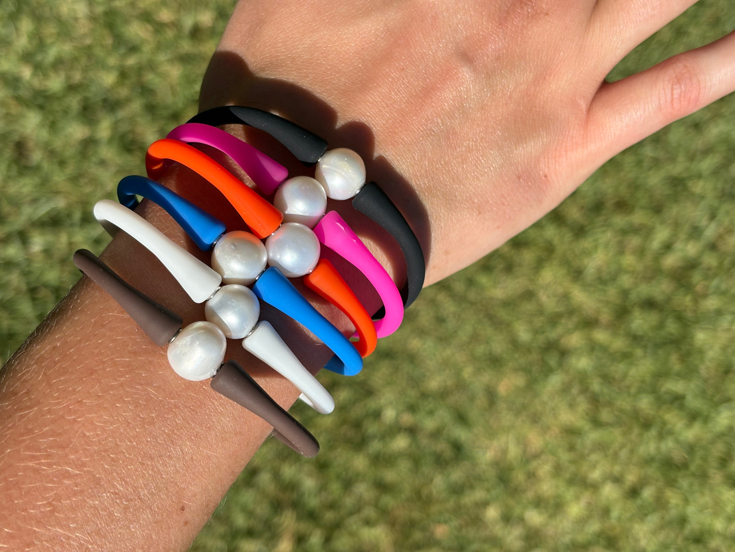 Pearl Silicone Bracelet - All Colours