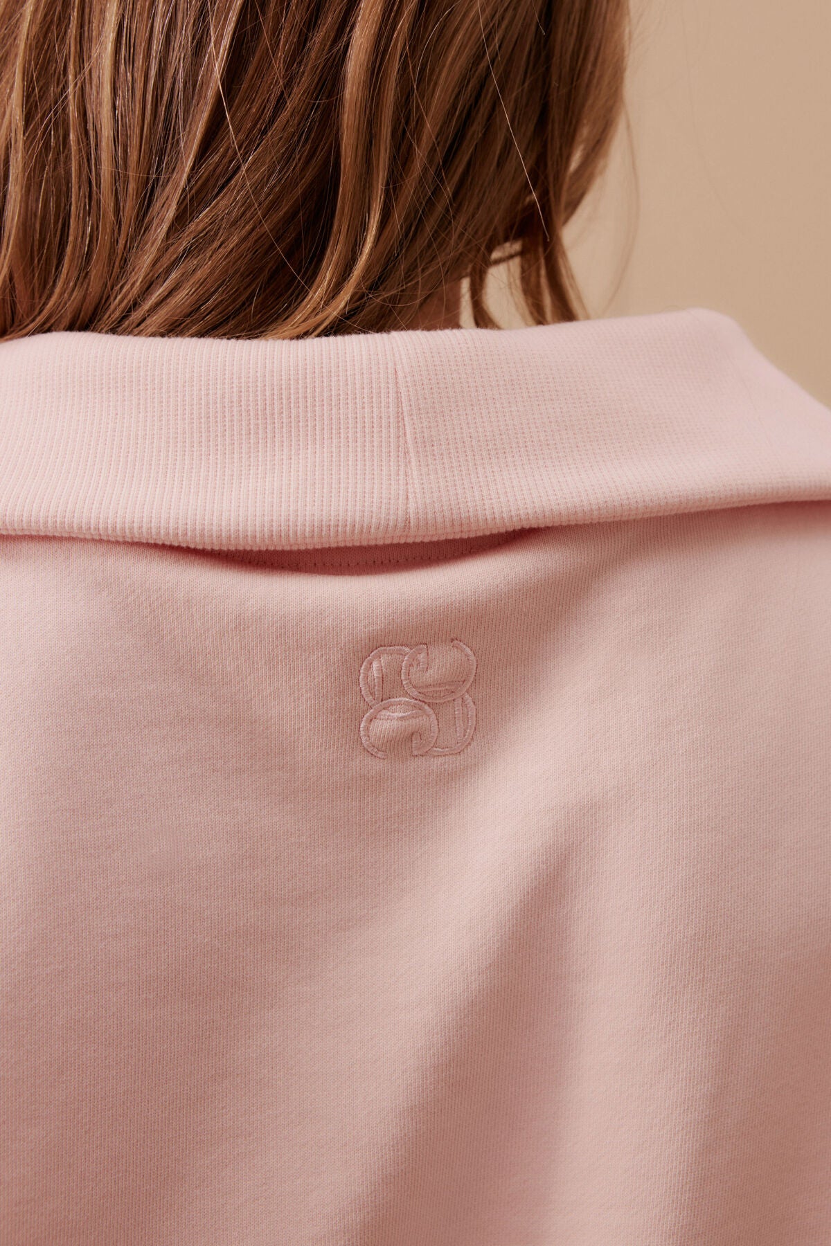 Isabella Half Zip Sweat - Shell Pink