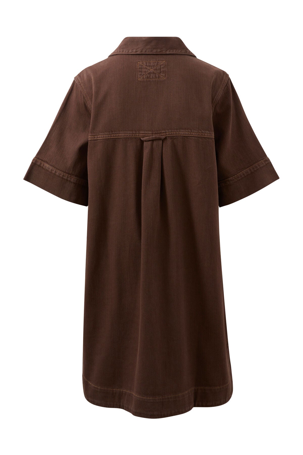 Relaxed Shirt Dress - Chocolate