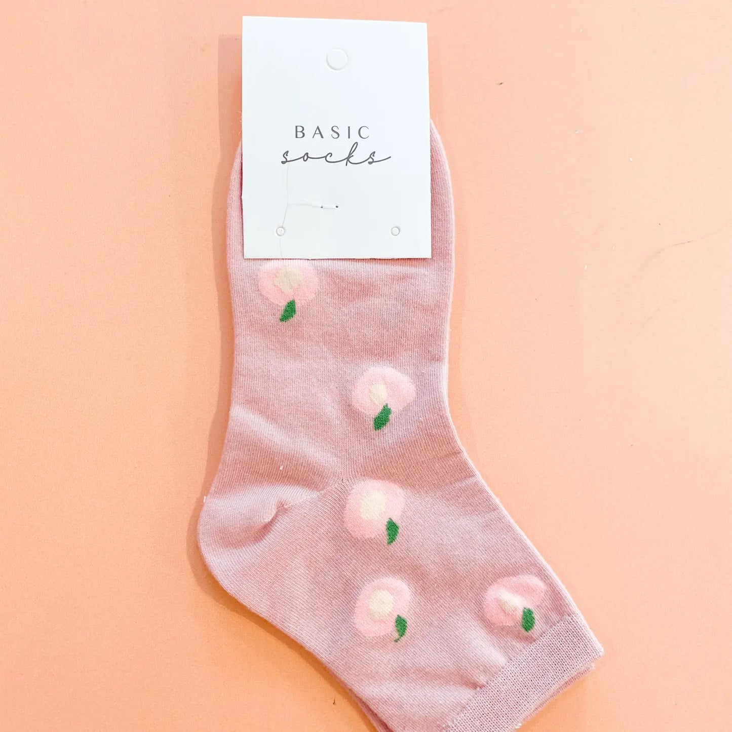 Just Peachy Crew Socks