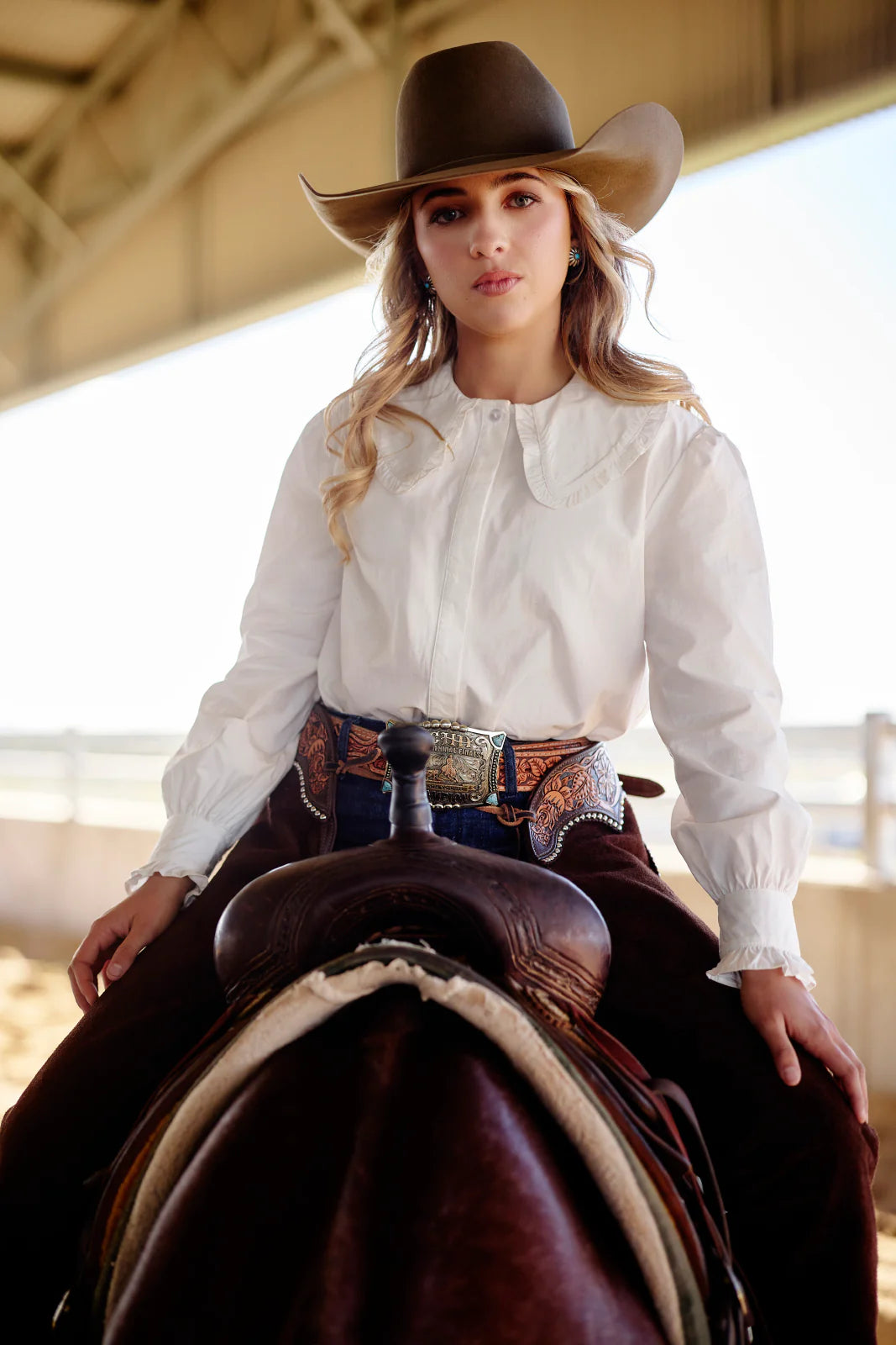 The Peta Shirt Blue - White