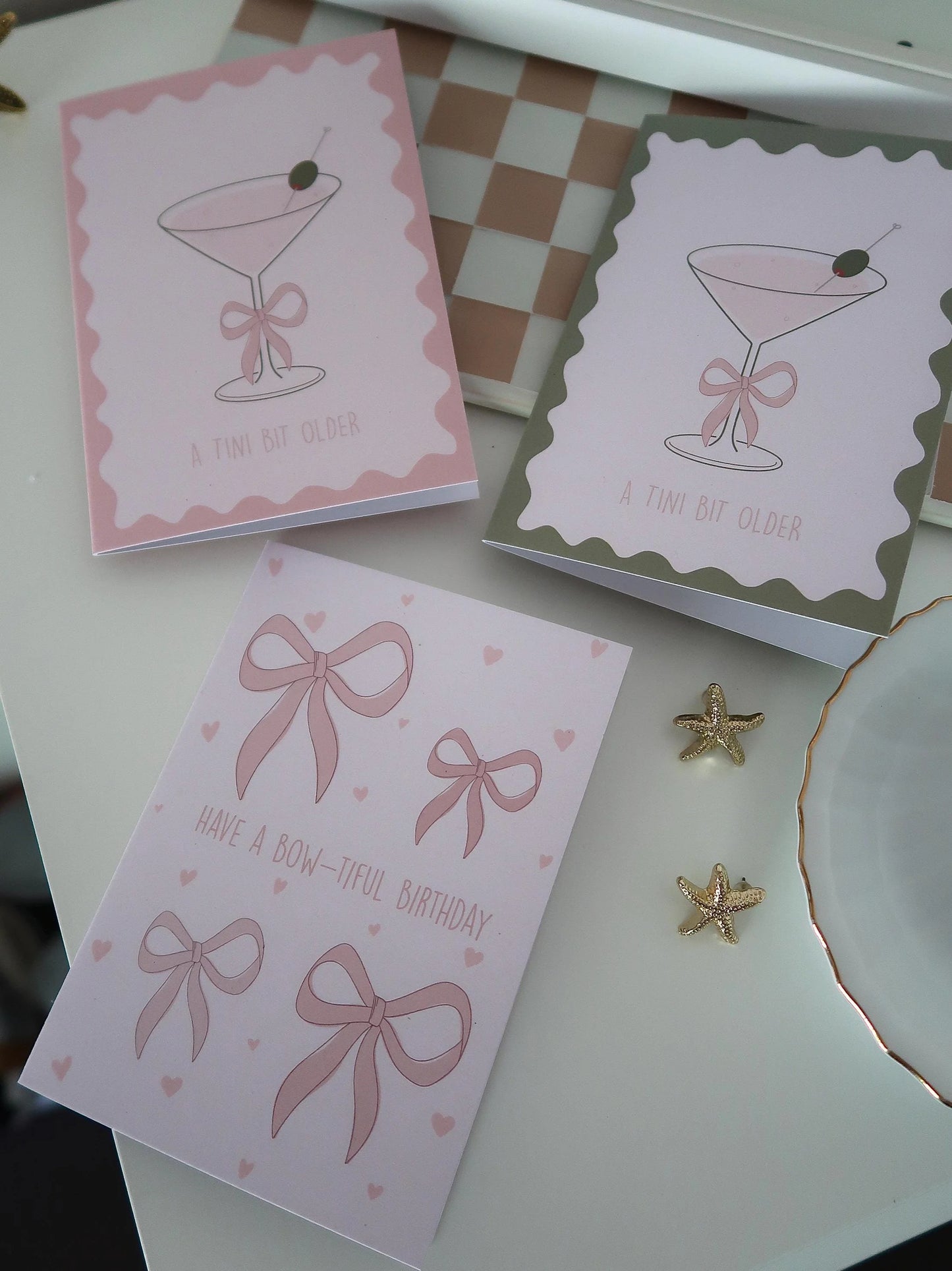 Birthday Card - A Tini Bit Older Green Birthday Card