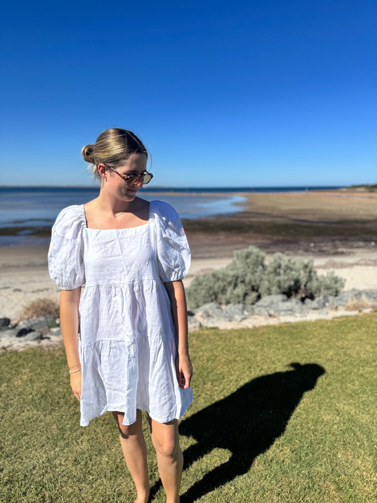 LOLA & ME // White Puffy Dress