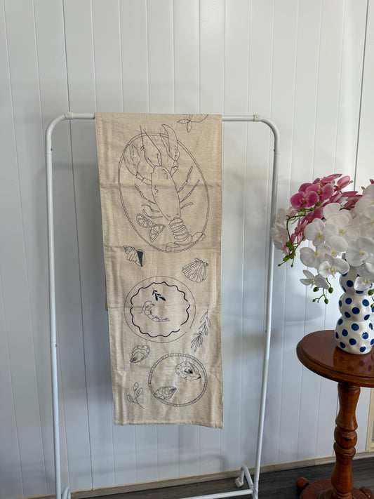 Feast Table Runner Flax