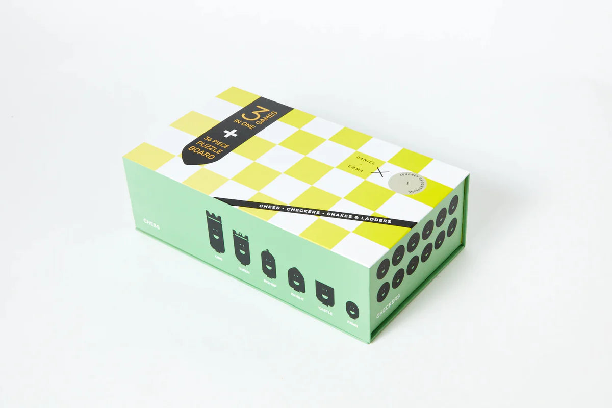 CHESS, CHECKERS, SNAKES & LADDERS - 3 IN 1 GAME SET