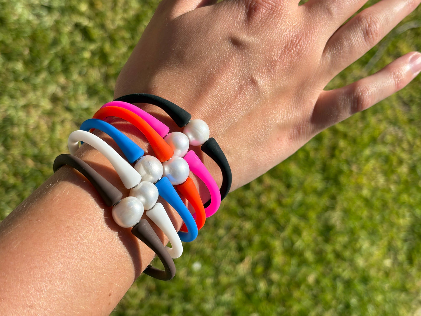 Pearl Silicone Bracelet - All Colours