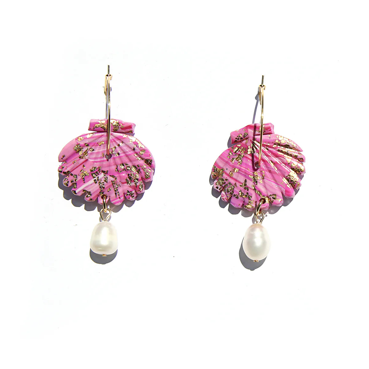 Pearl Pink Shell Earrings