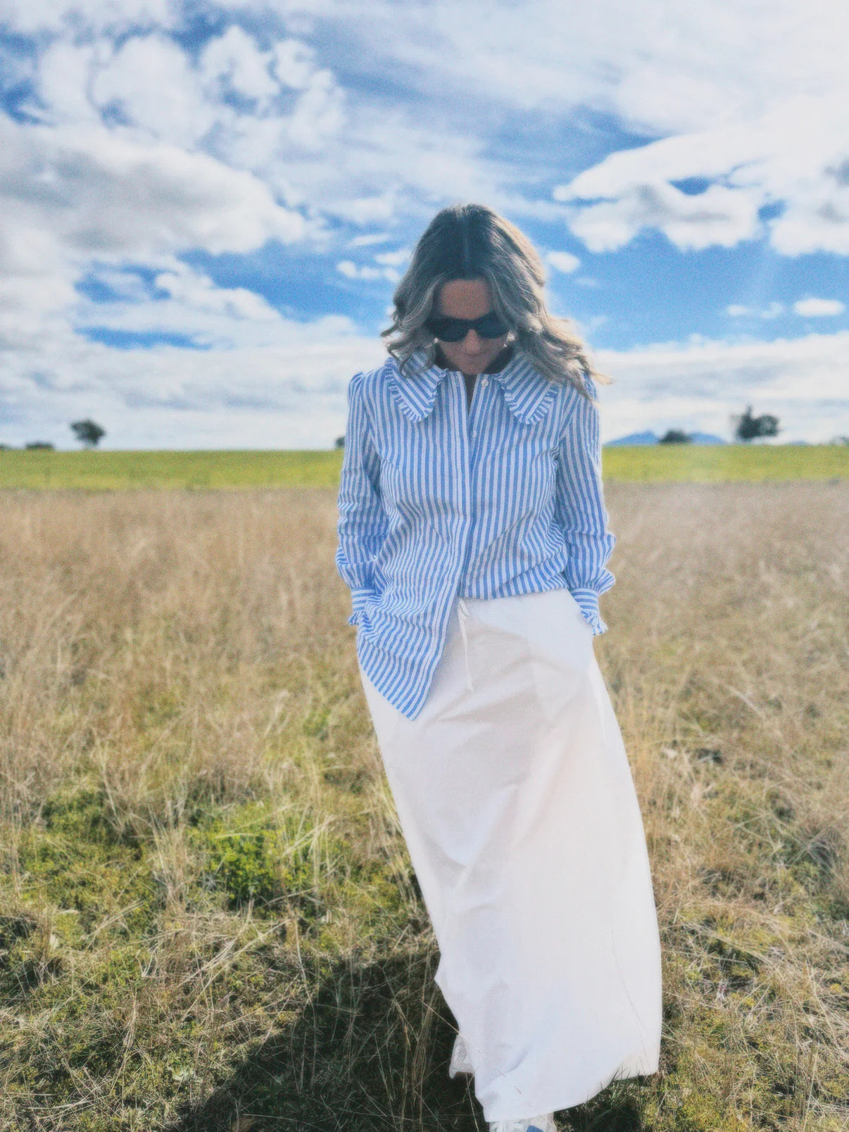 The Peta Shirt Blue Stripe
