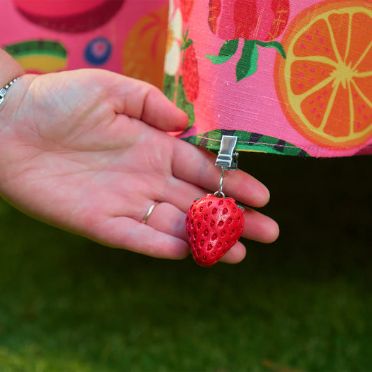 Strawberry Tablecloth Weights - Clip On