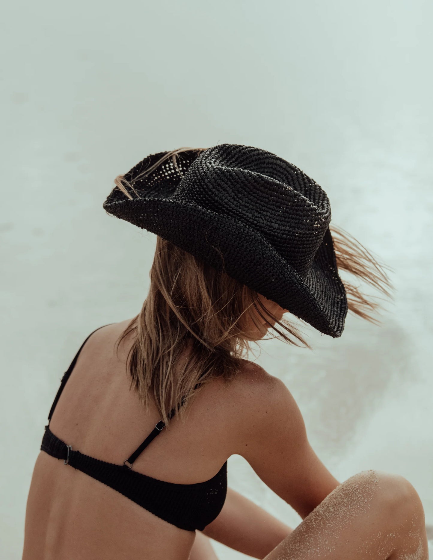 Sunday's Raffia Hat - Black