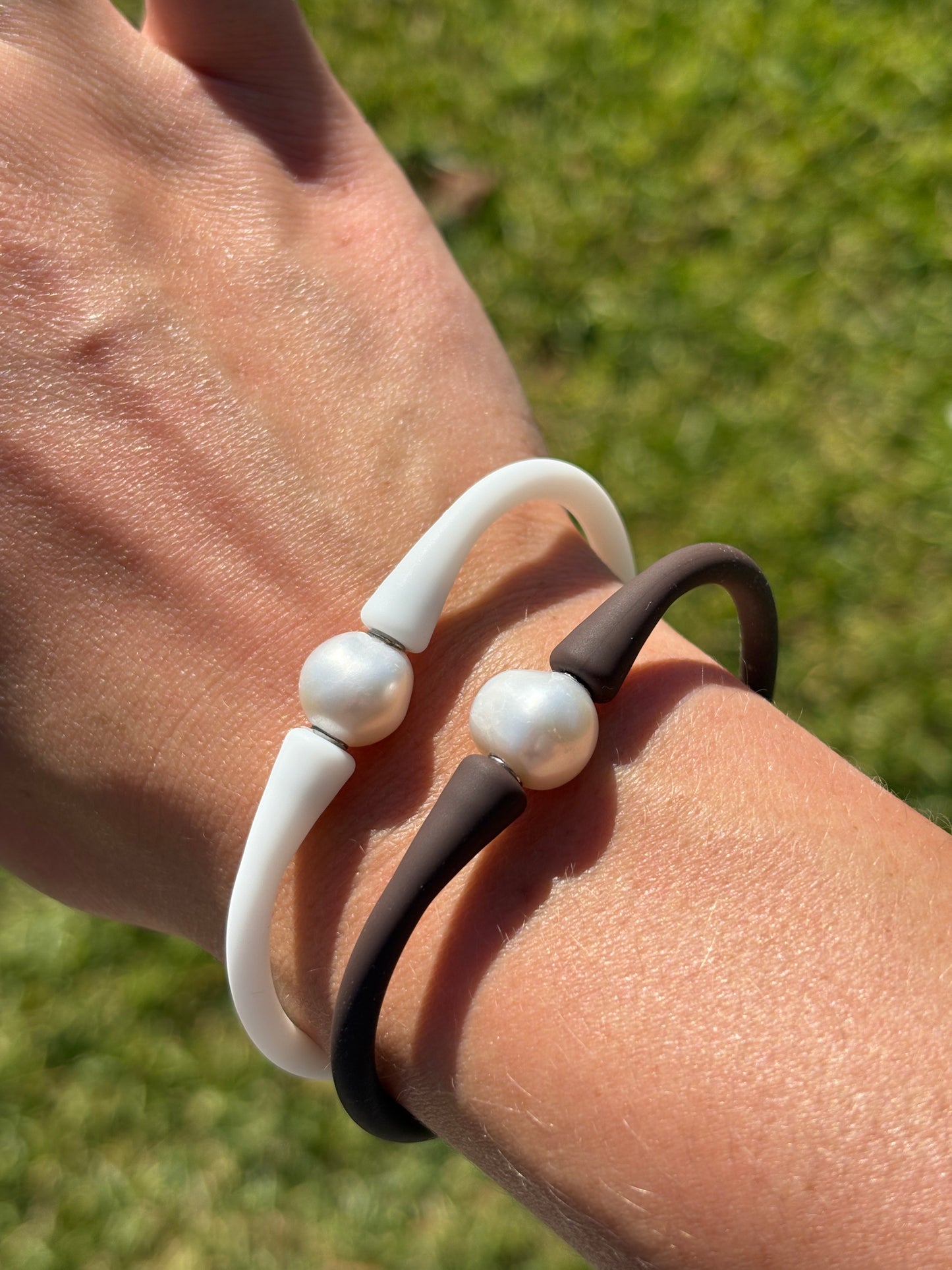 Pearl Silicone Bracelet - All Colours