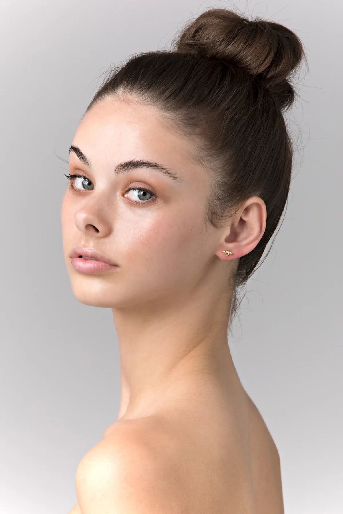 Petite Bee Earring - Gold + Silver