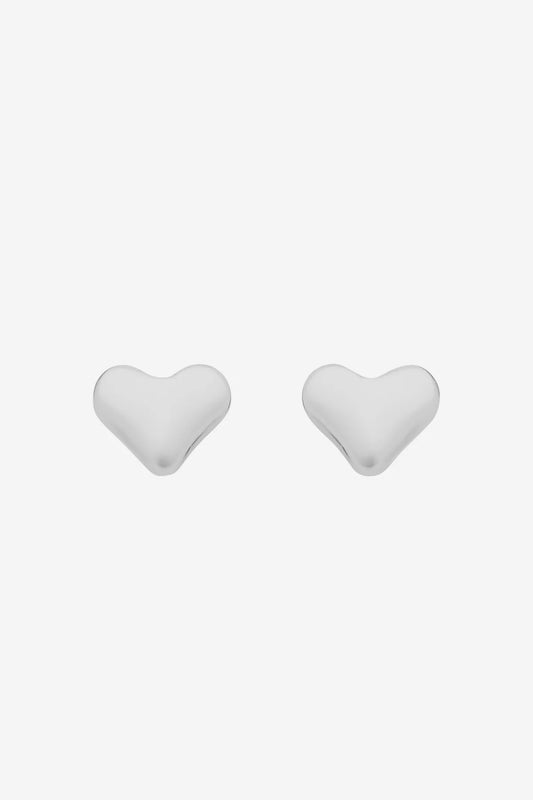 Mariel Heart Earring - Silver & Gold