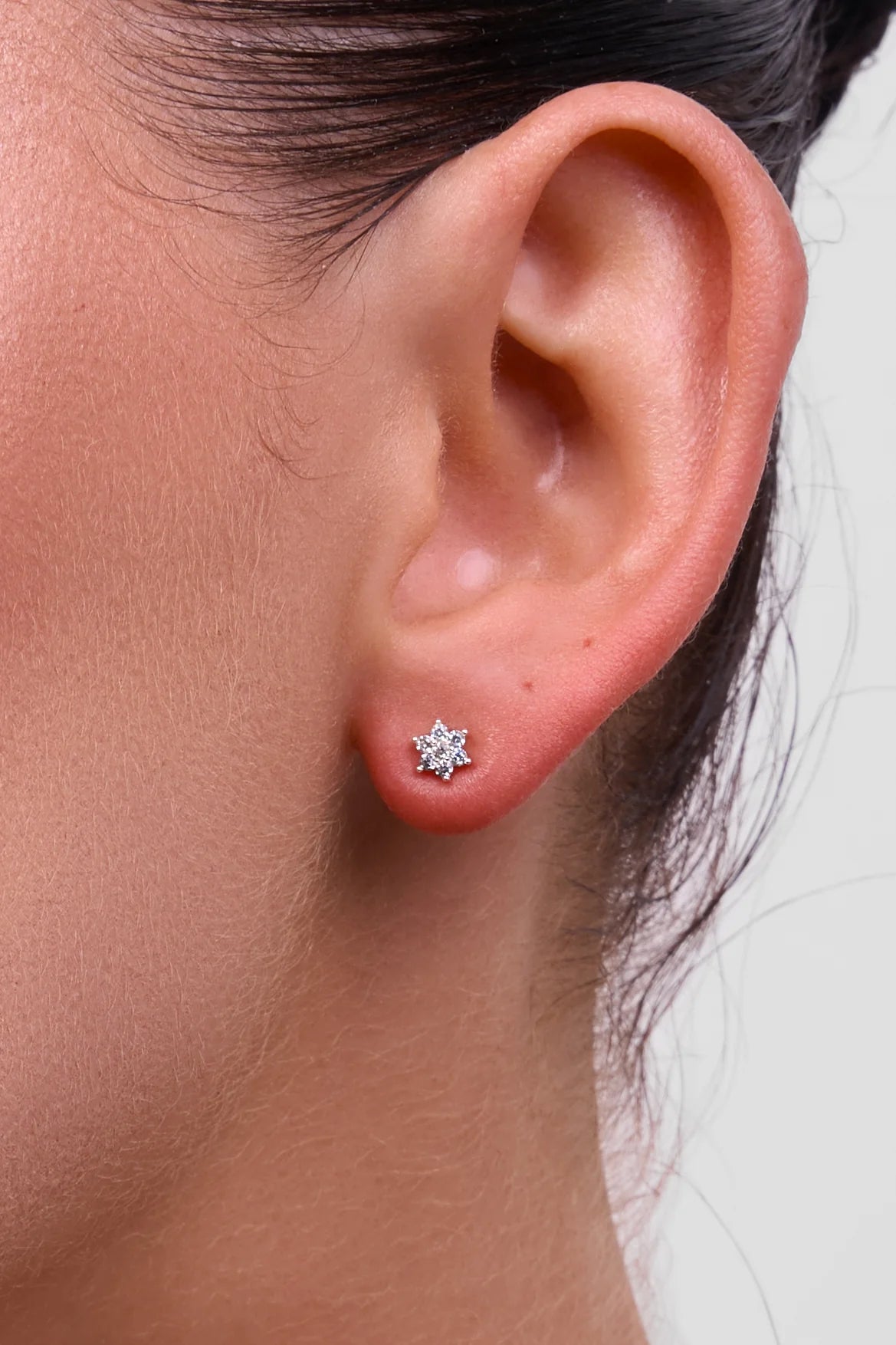 Petal Stud Earring - Silver & Gold