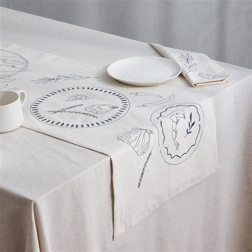 Feast Table Runner Flax