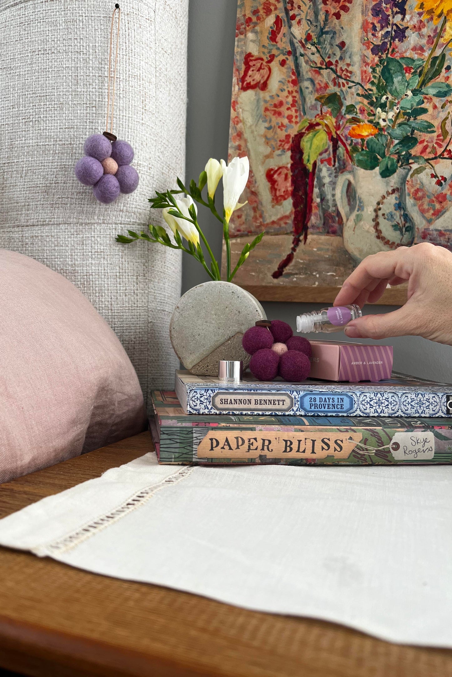 Felt Flower Fresheners - Amber & Lavender