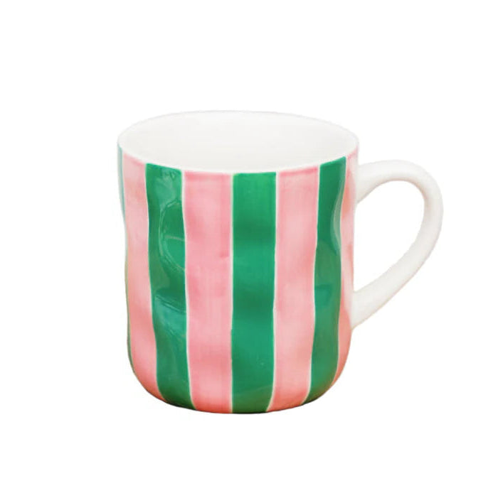 Mug - Pink & Green stripe