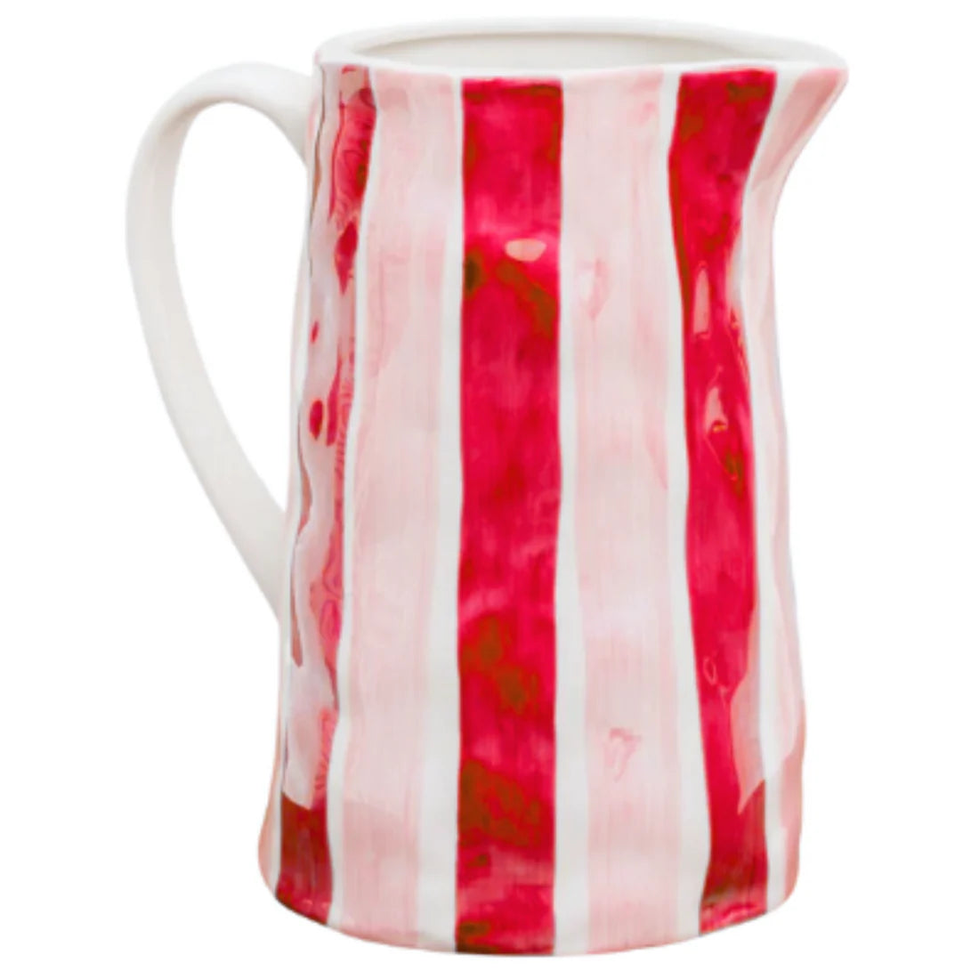 Medium Jug - Pink & Red Stripe