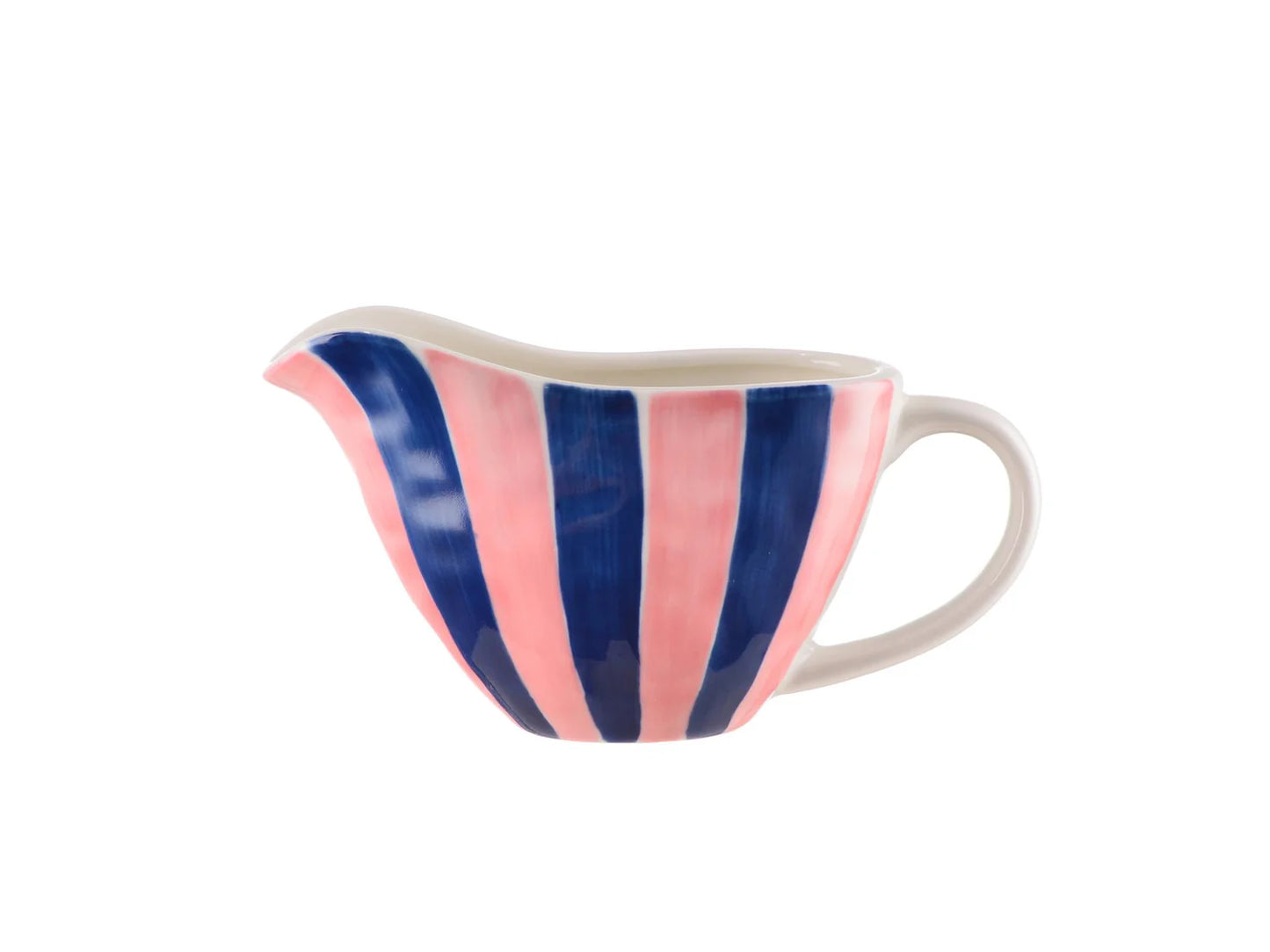 Gravy Jug - Pink & Navy Stripe
