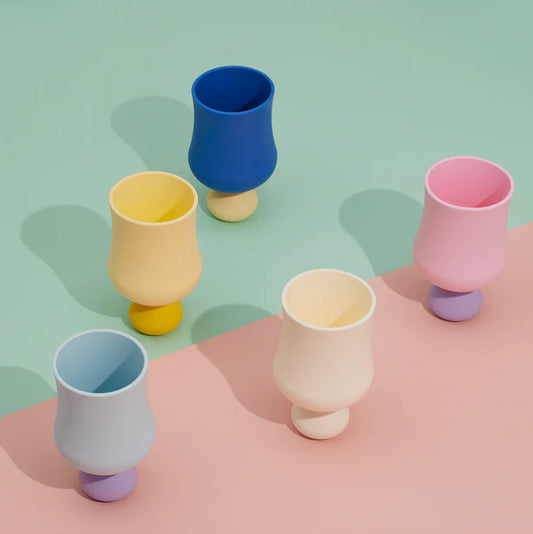 Unbreakable Silicone Bubble Goblet Set - All colours