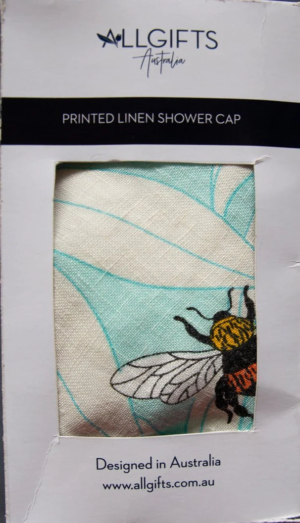 Linen Show Cap // Flower Bees