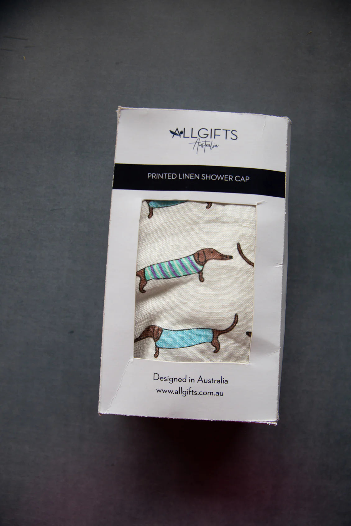Linen Show Cap // Sausage Dogs