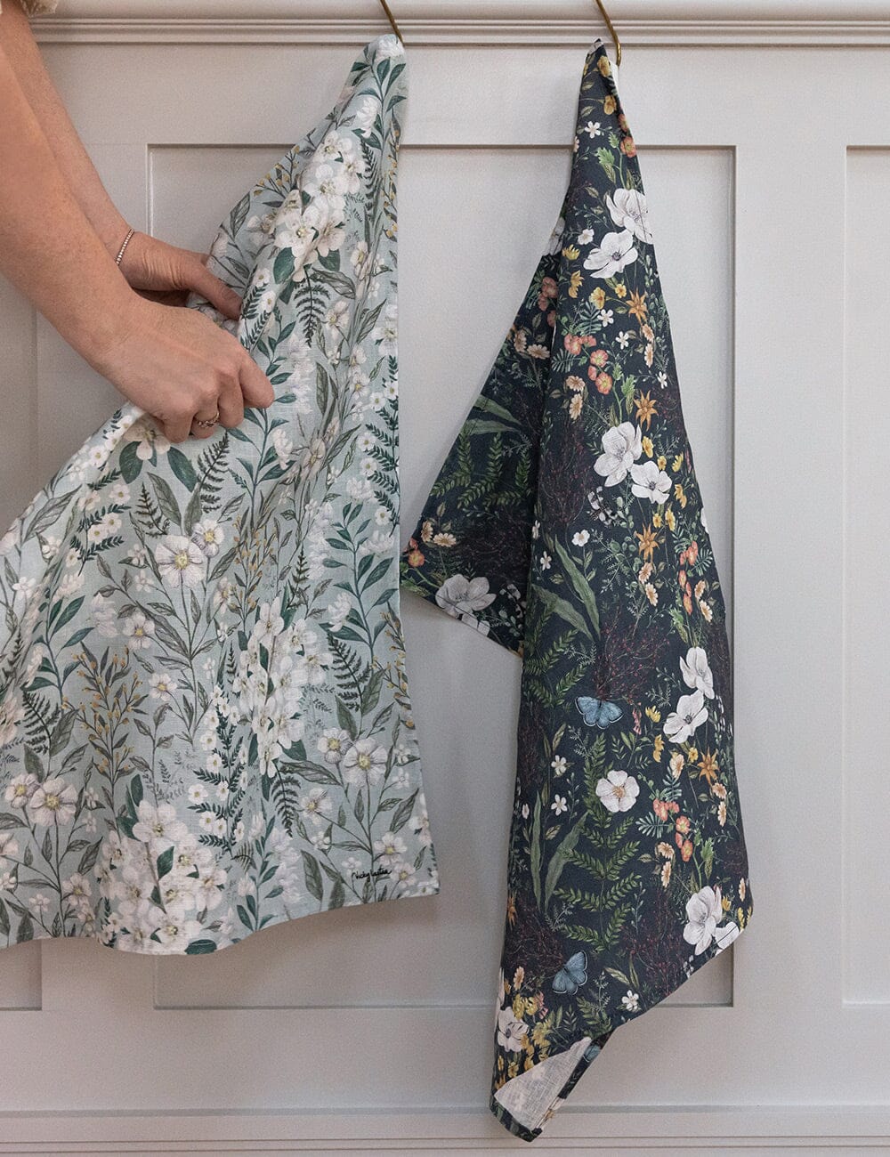 100% Linen Tea Towel - Dusk in Bloom