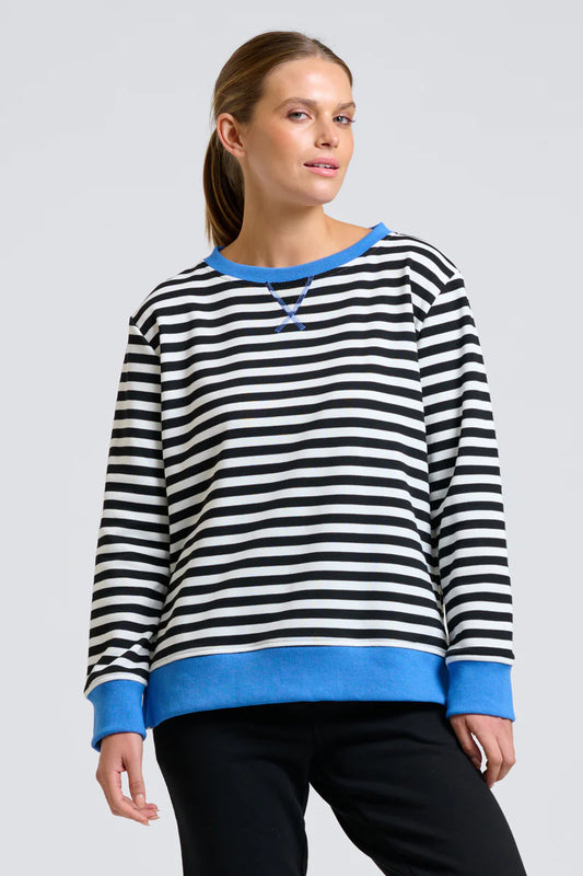 Classic Zipside Sweatshirt - Black / White
