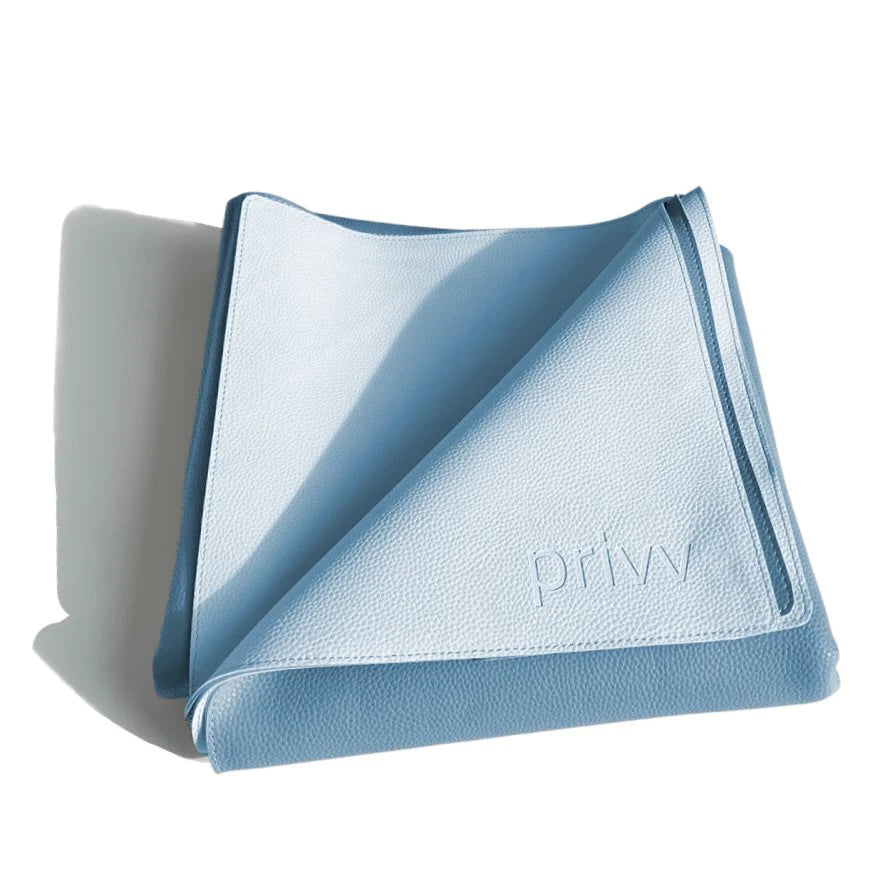 Vegan Leather Picnic Rug // taormina | sky + kingfisher