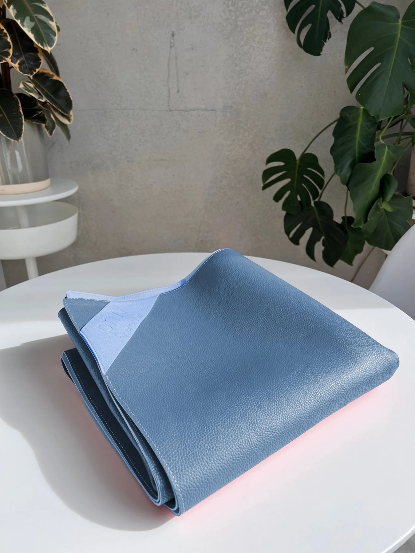 Vegan Leather Picnic Rug // taormina | sky + kingfisher