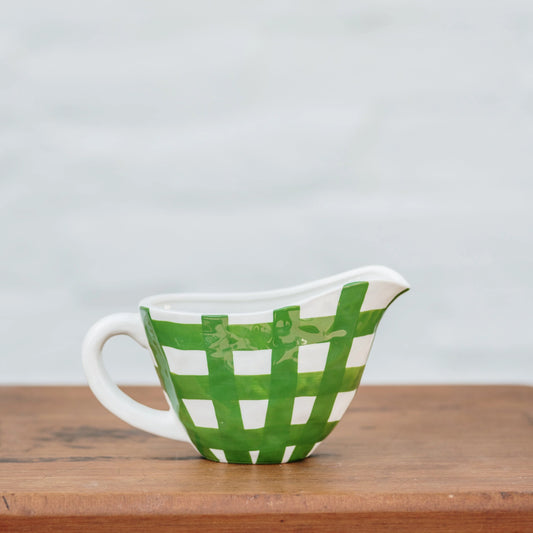 Forrest Green Gingham - Gravy Jug