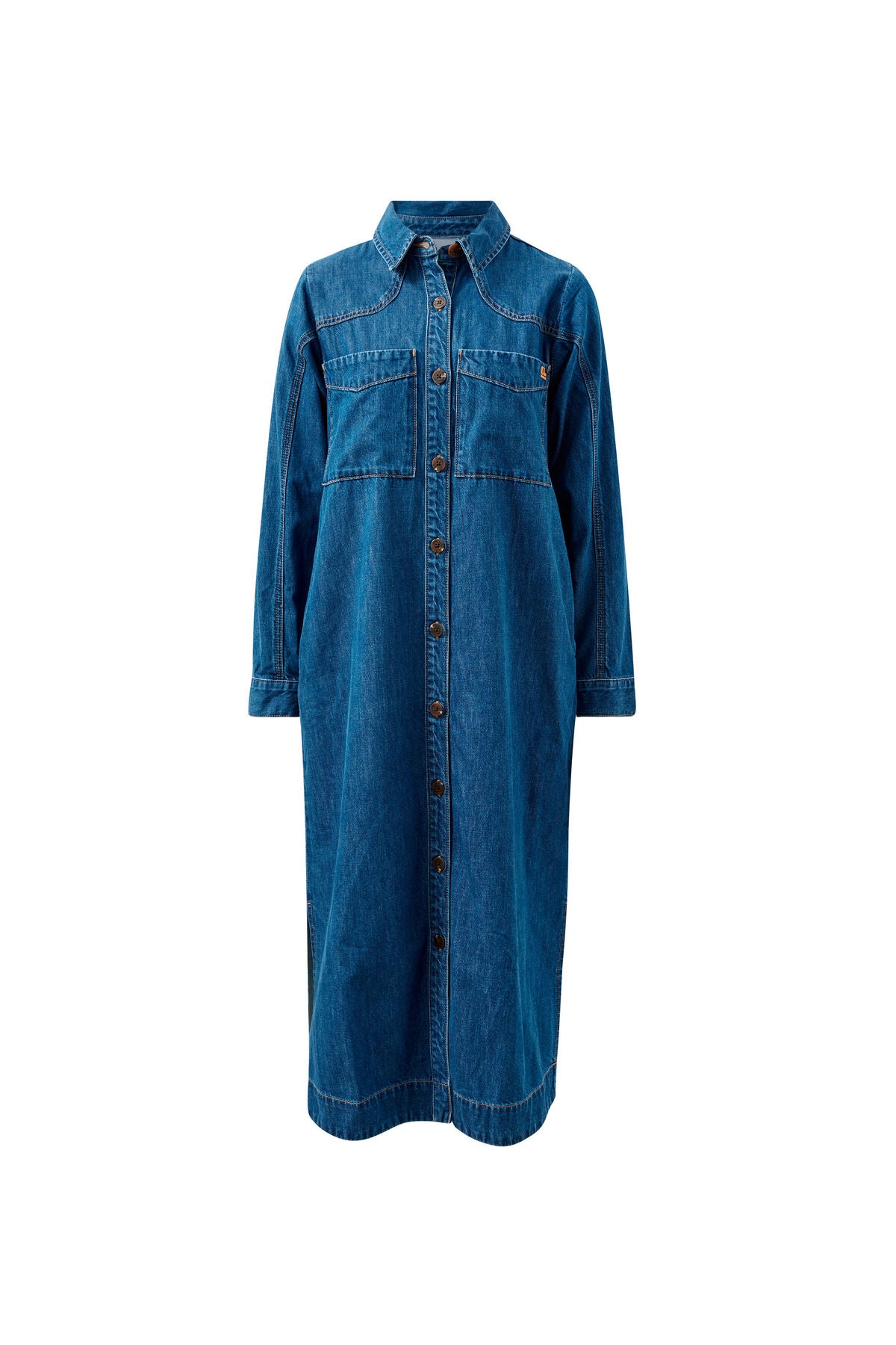 Rae Long Sleeve Midi Dress - Fresh Indigo
