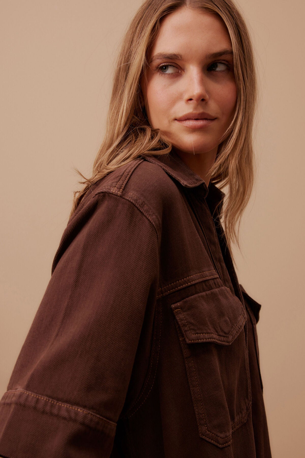 Relaxed Shirt Dress - Chocolate
