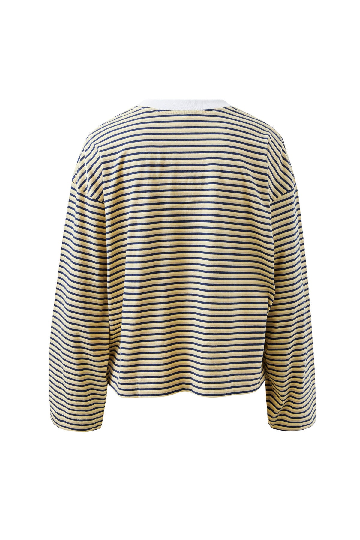 Beau Long Sleeve Slouchy Tee - Heritage navy/butter/stone stripe