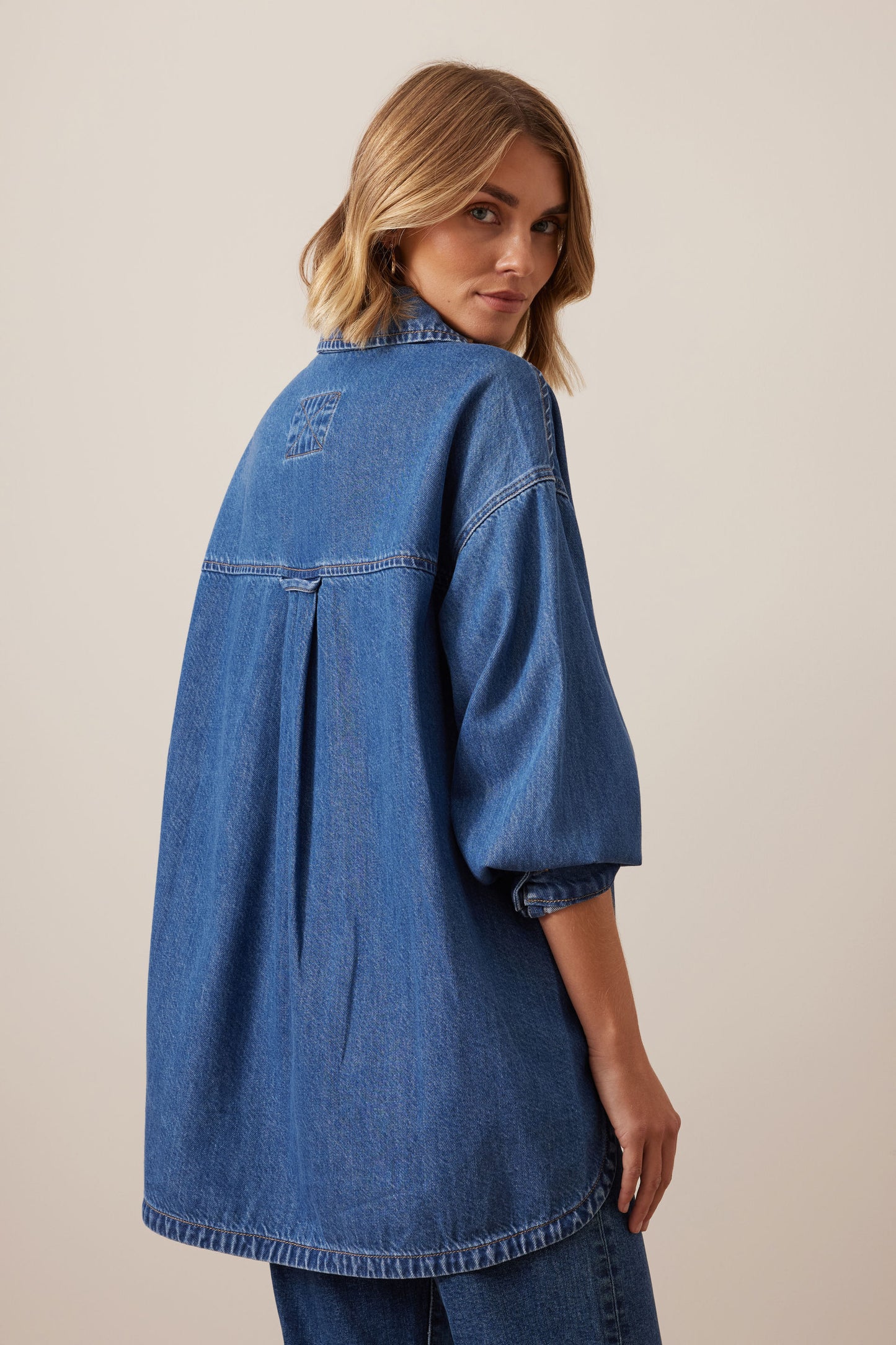Gwynne Shirt - Fresh Indigo