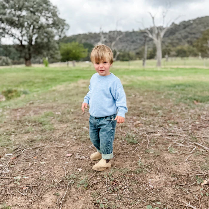 100% Australian Merino Wool Jumper - Sky Blue