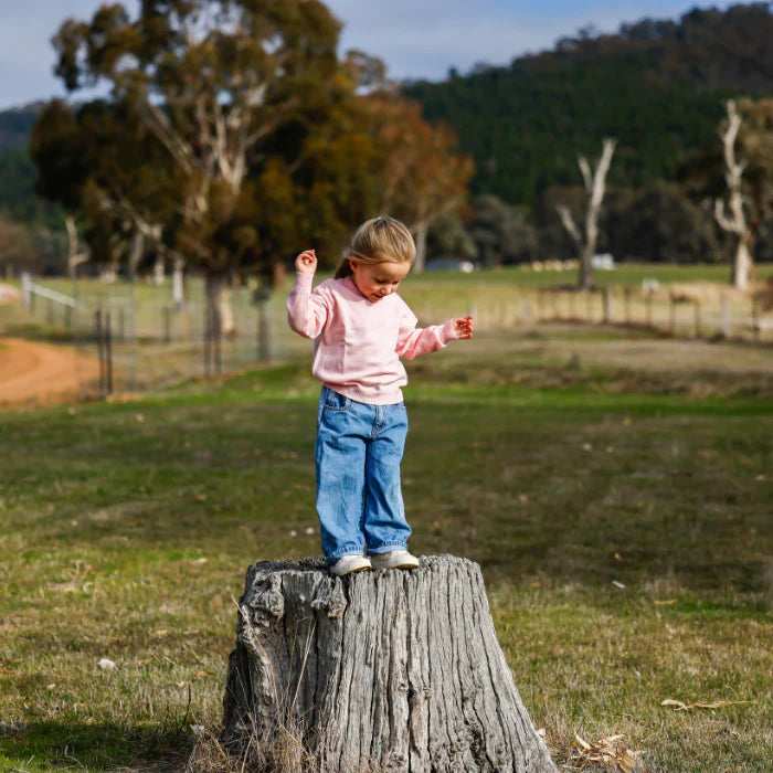 100% Australian Merino Wool Jumper - Tutu Pink