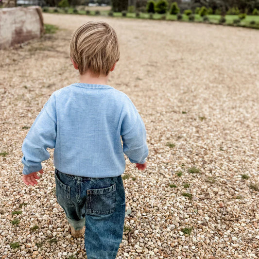 100% Australian Merino Wool Jumper - Sky Blue