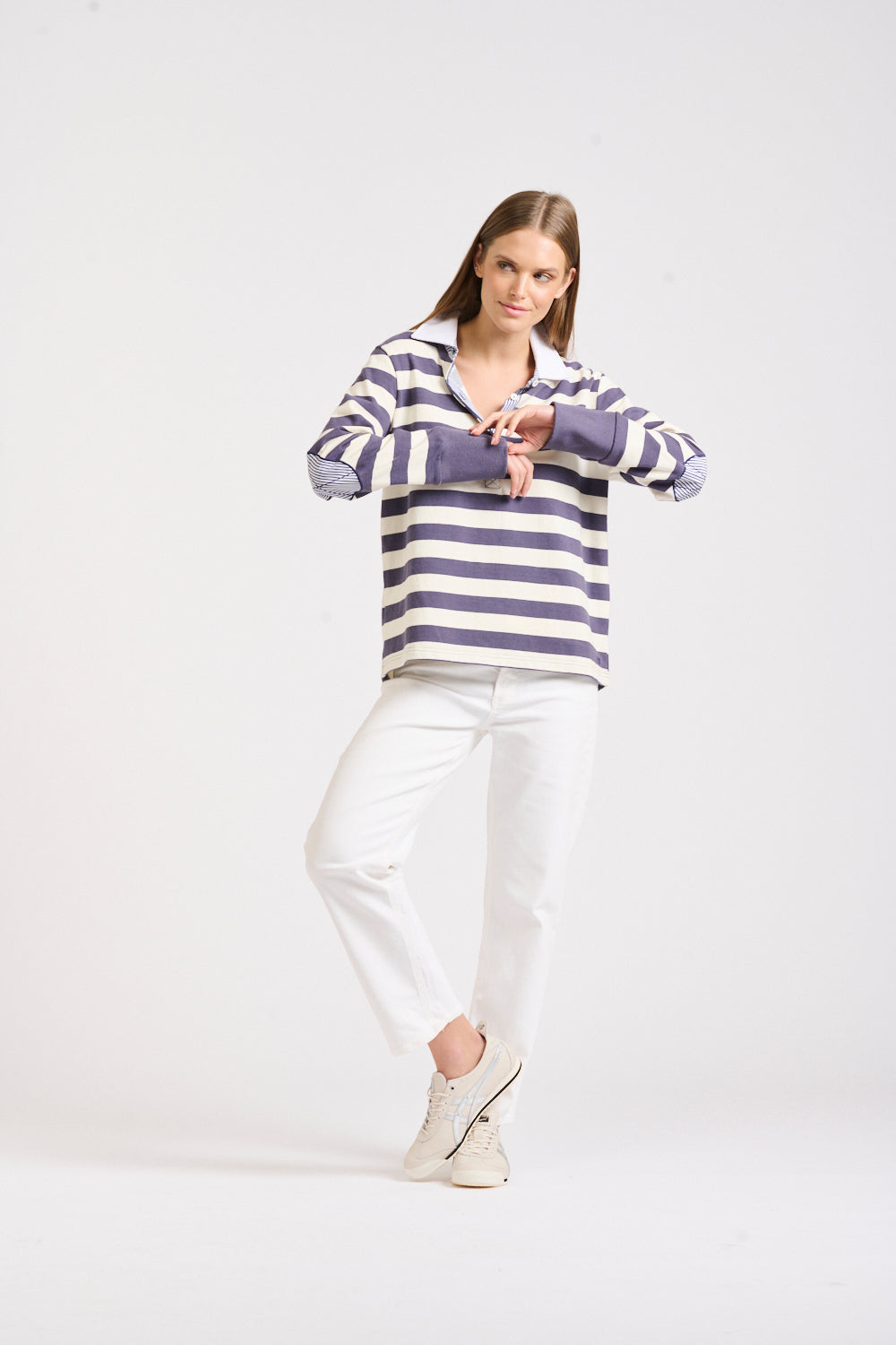 Rugby Cotton Sweatshirt - Old Navy Stripe