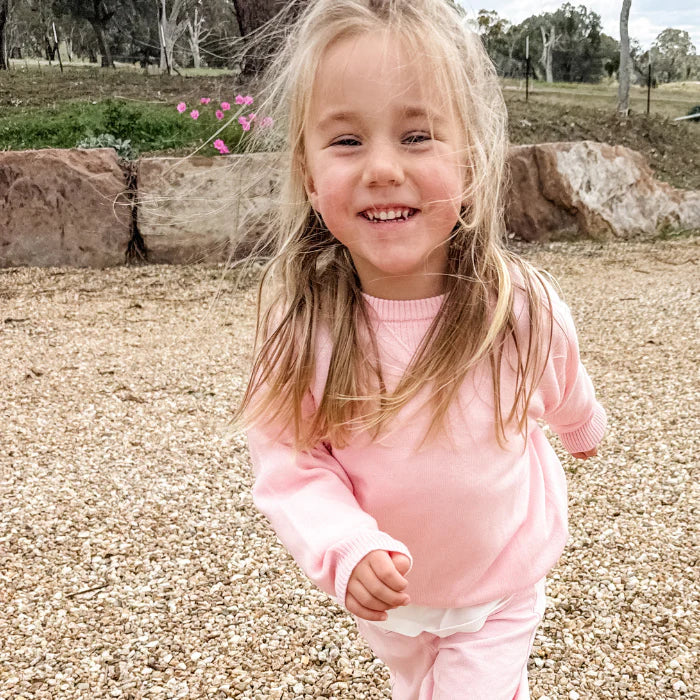 100% Australian Merino Wool Jumper - Tutu Pink