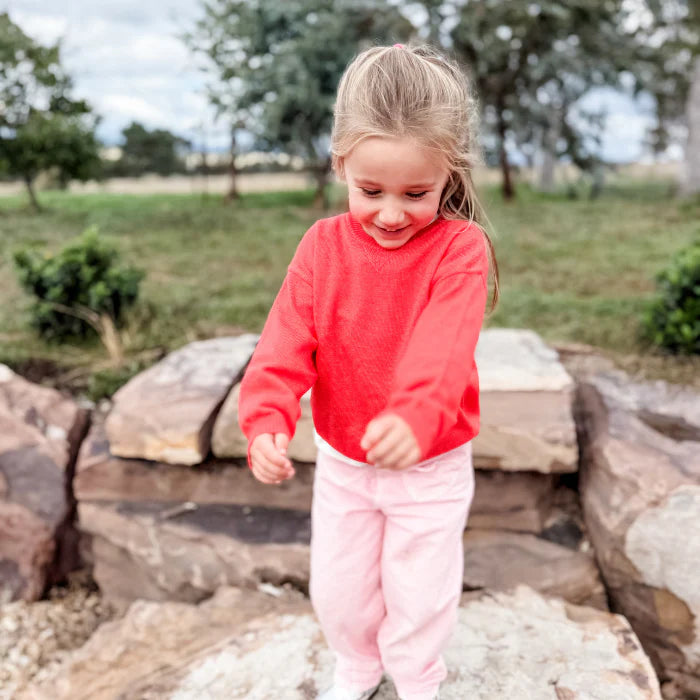 100% Australian Merino Wool Jumper - Cherrie Red