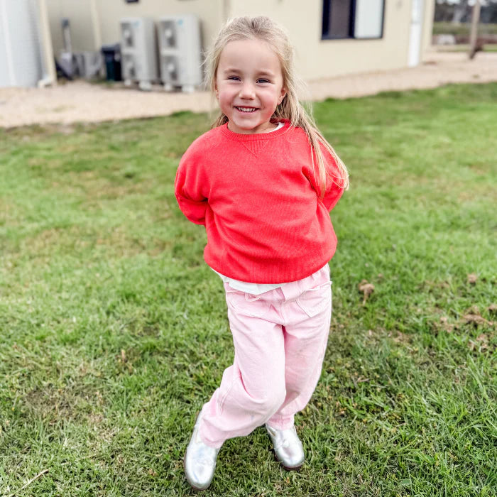 100% Australian Merino Wool Jumper - Cherrie Red