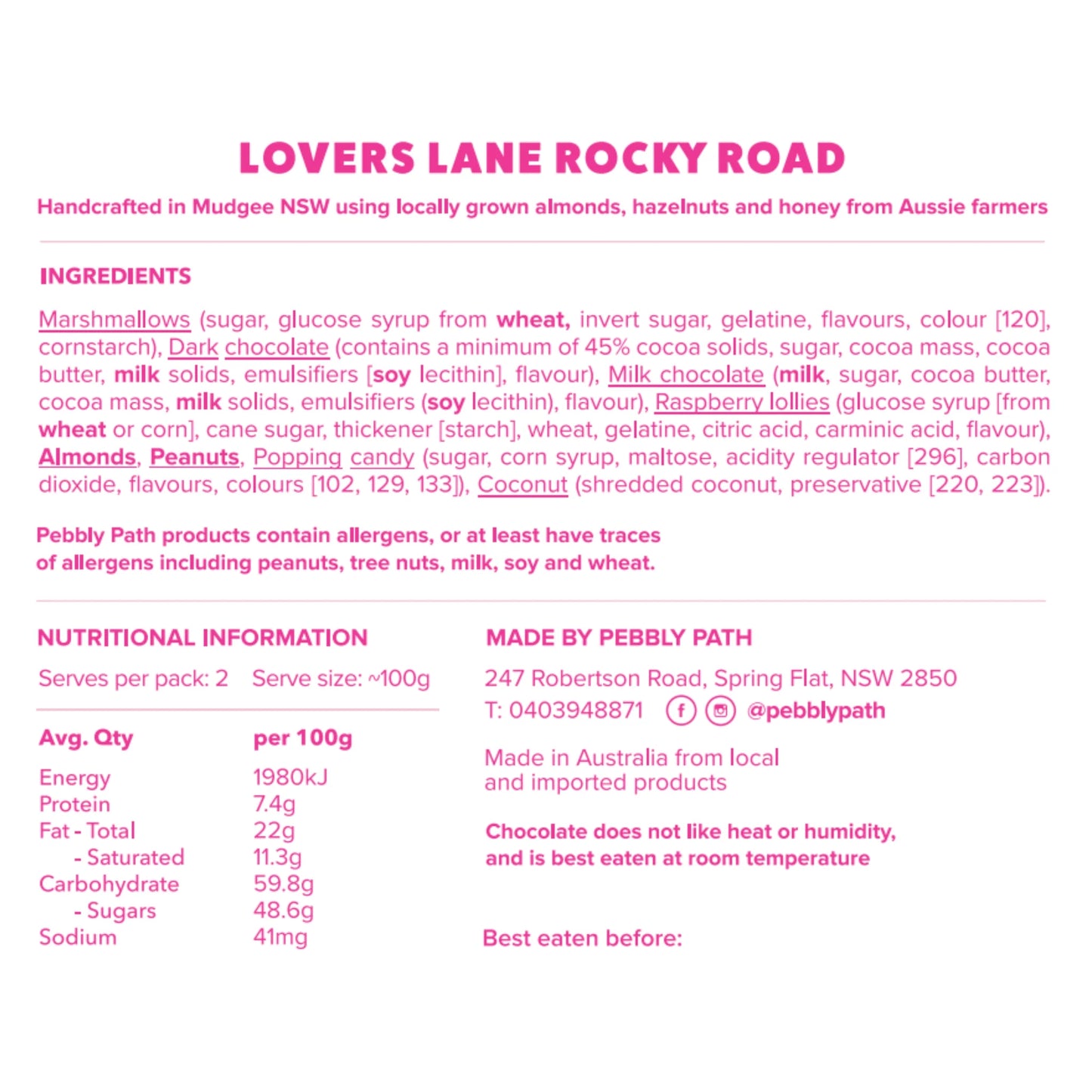 Pebbly Path | Lovers Lane Rocky Road