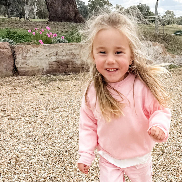 100% Australian Merino Wool Jumper - Tutu Pink