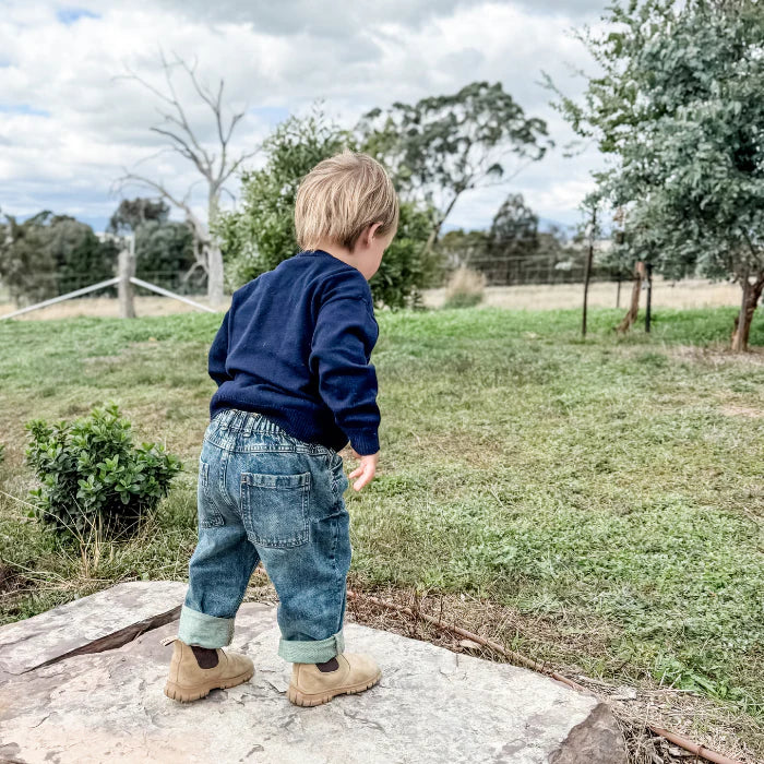 100% Australian Merino Wool Jumper - Navy Blue