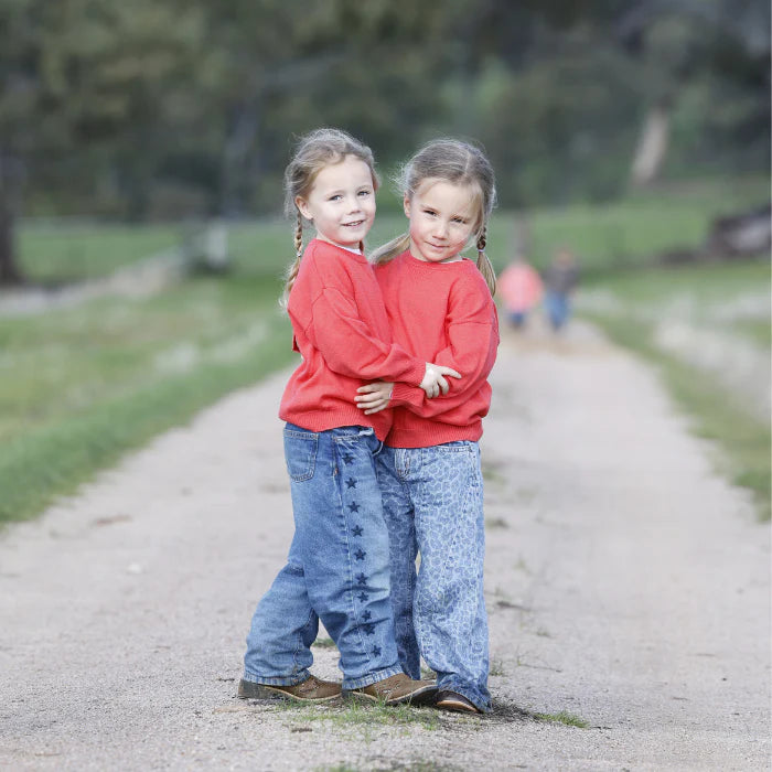 100% Australian Merino Wool Jumper - Cherrie Red