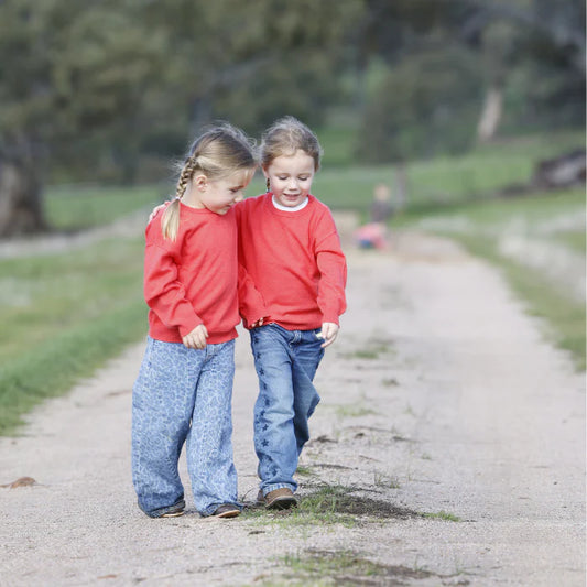 100% Australian Merino Wool Jumper - Cherrie Red