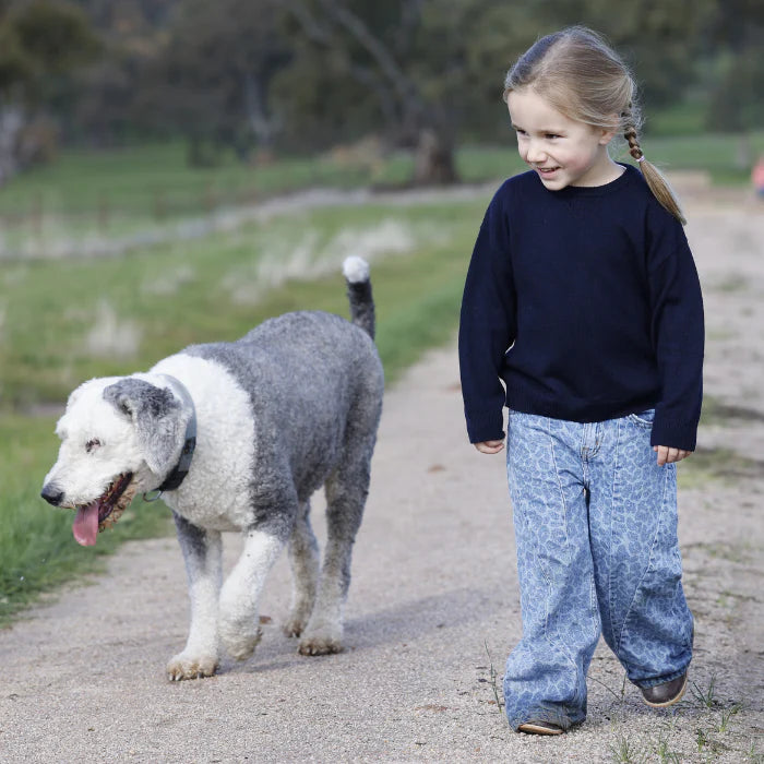100% Australian Merino Wool Jumper - Navy Blue