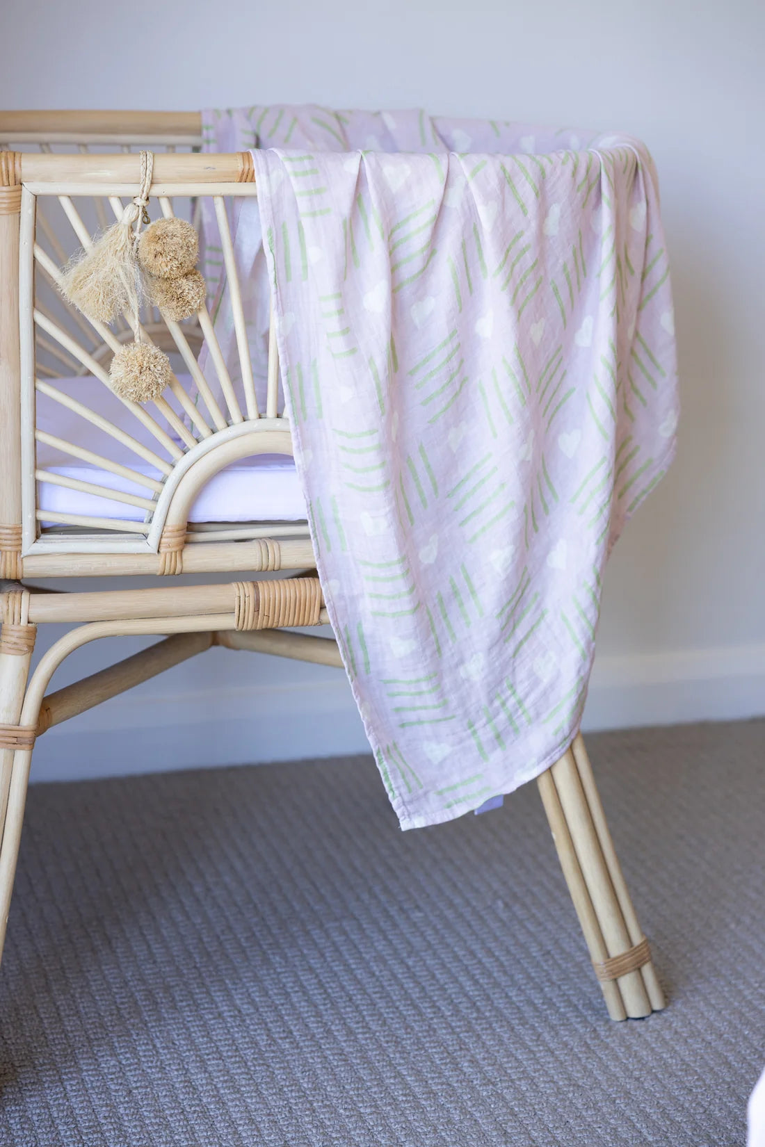 Baby Muslin Swaddle - Love Poppy
