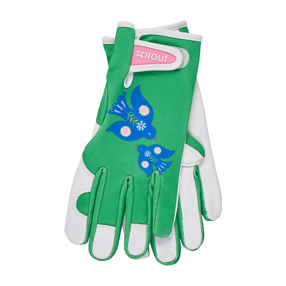 Sprout Goatskin Gloves - Printed Designs